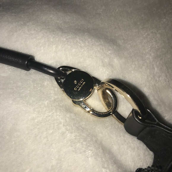 Gucci denim monogram half moon hobo black - Picture 3 of 3